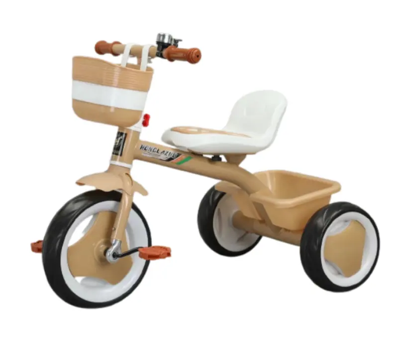 Novo barato melhor qualidade 3-8 anos criança crashproof bike metal frame duas cestas 3 rodas mini brinquedos do bebê passeio no triciclo