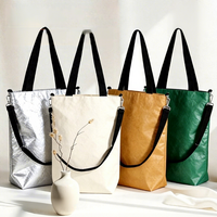Sac fourre-tout écologique en papier DuPont, grande capacité, personnalisé, pour les établissements de formation, la protection de l'environnement, la publicité, le stockage
