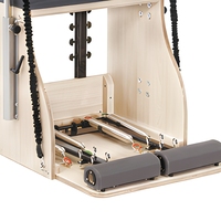 Chaise de Pilates Wunda en bois réglable avec pédales rembourrées pour l'entraînement de stabilité à domicile et la rééducation