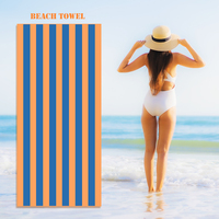 Serviette de plage DZ grande taille, sans sable, séchage rapide, en polyester, douce et confortable, légère et facile à transporter
