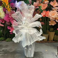 Support de fleurs géantes pour fête en plein air, grande toile de fond de fleurs faite à la main pour la décoration de mariage en extérieur