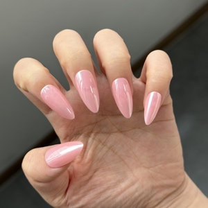 <span class=keywords><strong>Faux</strong></span> <span class=keywords><strong>ongles</strong></span> en acrylique rose <span class=keywords><strong>pastel</strong></span>, forme amande, taille moyenne, 24 pièces, longueur courte, pose facile, French manucure, pour femmes - Product Image 3