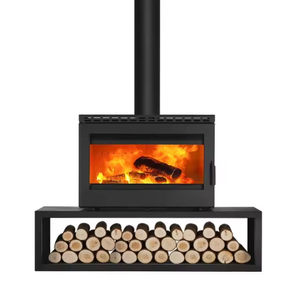 Chimenea de Leña de Tres Lados con Llama Realista, Diseño Contemporáneo y Lujoso para Interiores, Ideal para Zonas Rurales y Villas - Product Image 2