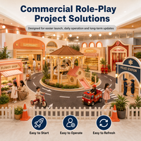 Centro de Entretenimiento Familiar Modular con Tobogán y Pista de Circulación, Gestión de Calidad ISO 9001, para Niños