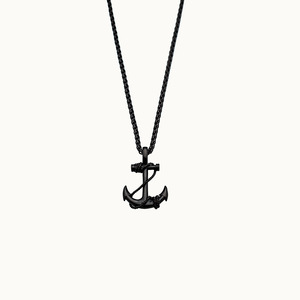 Stainless Steel Anchor Pendant Necklace Men's Punk Hip Hop Style Jewelry Geometric Themed Charm Fashion Accessory - Product Image 5