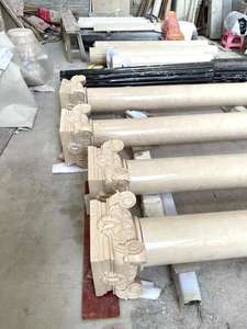 Cổ điển Roman cột trong cũ-mỏ đá cẩm thạch shabana, tay chạm khắc chi tiết - Product Image 2