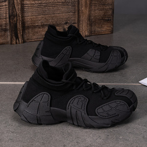 Nouvelles <span class=keywords><strong>Chaussures</strong></span> de Course Décontractées pour Hommes et Garçons, Noires, Respirantes, à Lacets, avec Doublure <span class=keywords><strong>en</strong></span> Maille, Idéales Printemps-Automne - Product Image 4