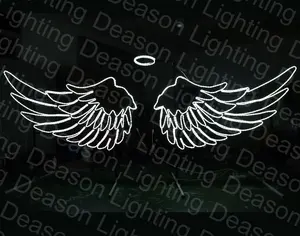 2021 جديد تصميم أجنحة الملاك في الهواء الطلق زينة أعياد الميلاد LED أضواء