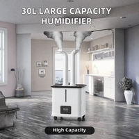 Humidificateur électrique à double tuyau de grande capacité 30L avec hygromètre pour hôtel et usage domestique