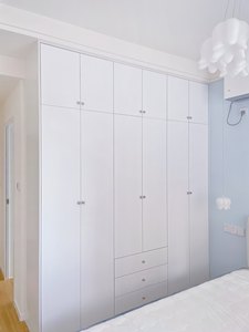 Armario de puerta plana Simple de <span class=keywords><strong>madera</strong></span> de venta directa de fábrica, <span class=keywords><strong>armarios</strong></span> de dormitorio de alta calidad hechos <span class=keywords><strong>a</strong></span> <span class=keywords><strong>medida</strong></span>, armario de fácil montaje - Product Image 2