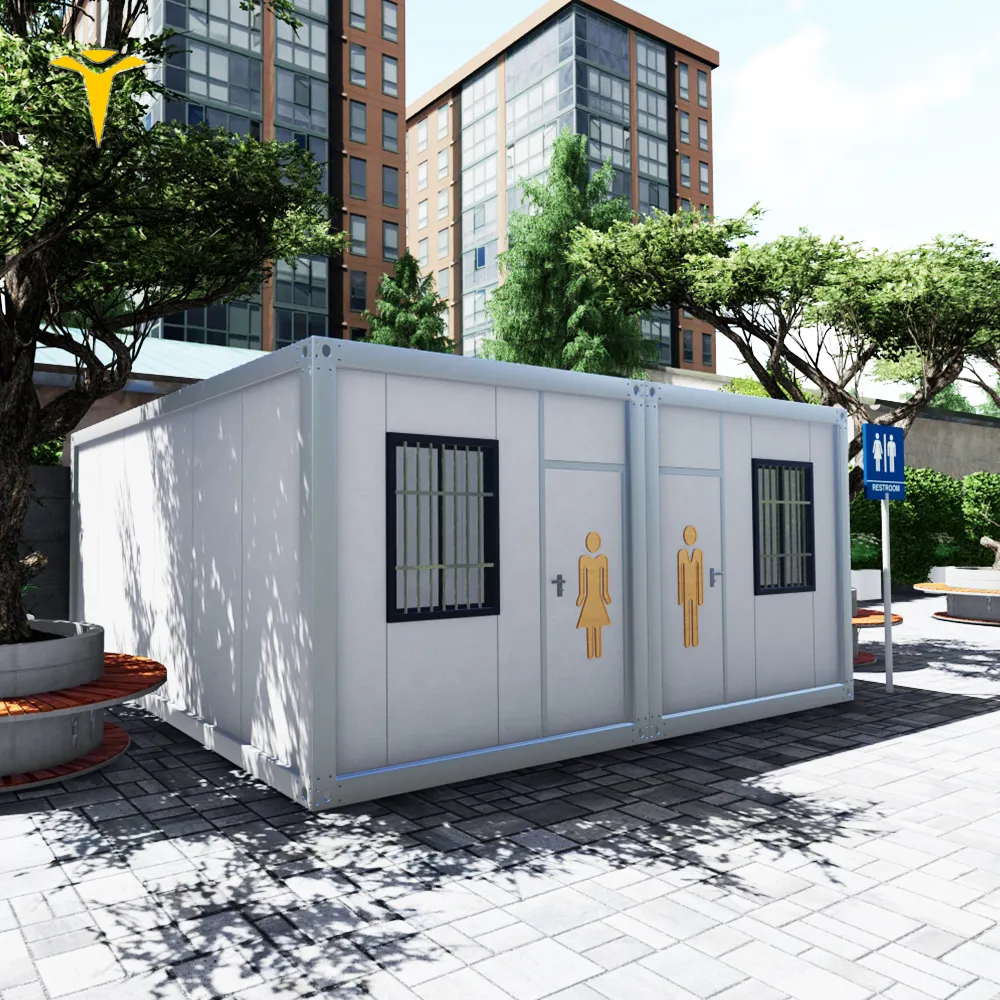 Alibaba Temporary Container Mobile Portable Toilet Supplier 20 ft luxury portable public toilet container