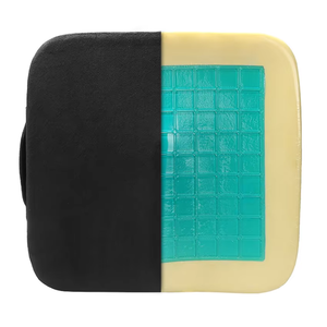 Kingworth Coussin de siège orthopédique en mousse à mémoire de forme carrée pour l'été pour voiture, hôpital et maison - Product Image 1