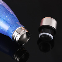 Gobelet isotherme en acier inoxydable à double paroi et à ouverture étroite, design éclaboussures de peinture, cadeau personnalisé, bouteille portable pour le camping en extérieur