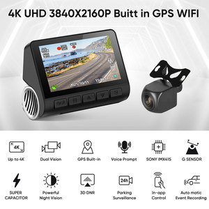Caméra <span class=keywords><strong>de</strong></span> tableau <span class=keywords><strong>de</strong></span> bord V55 4k voiture dvr dashcam 2 canaux double objectifs dash cam avant et arrière caméra <span class=keywords><strong>de</strong></span> voiture 4k avec wifi GPS - Product Image 2