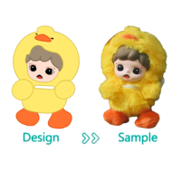 Poupée en peluche à visage en vinyle personnalisée Boîte aveugle mignonne Jouet en peluche Poupées à visage en vinyle Personnalisable Figure en peluche Jouet pour la promotion