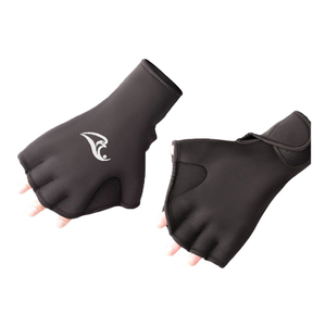Guantes de silicona de protección palmeados para deportes al aire libre de dedos de tela de neopreno negro impermeable al por mayor - Product Image 5