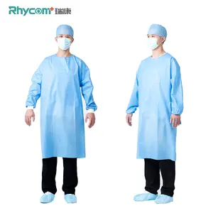 Rhycom SMS Vlies-Overall Einweg-Vlies-Isolationskleid und chirurgisches Kleid