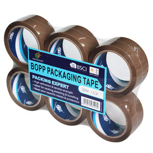 <b>Strong</b> Bearing Capacity Low Noise Brown BOPP Material Waterproof Single Sided Packaging Tape Cheap High Adhesion Sealing Carton - Product Image 3