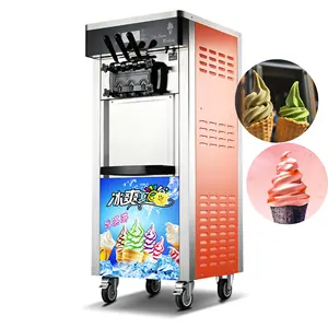 Máquina comercial para hacer helados, pantalla LED de alta eficiencia, acero inoxidable