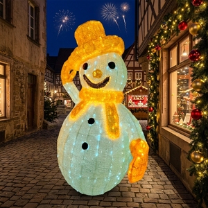 Reallife Taille Colle Bonhomme De Neige Vacances Décoration Intérieure/Extérieure LED Paysage 200w 24v 3D LED Motif Lumière - Product Image 6
