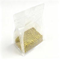 Sachet Doypack Transparent Personnalisé de Qualité Alimentaire avec Fermeture Éclair pour Emballage Alimentaire, Idéal pour Haricots Mungo Biologiques, Lentilles et Céréales 500g