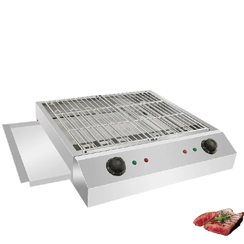 Barbecue senza fumo Grill elettrico da tavolo Barbecue Grill macchina commerciale senza fumo Bbq tostatrice