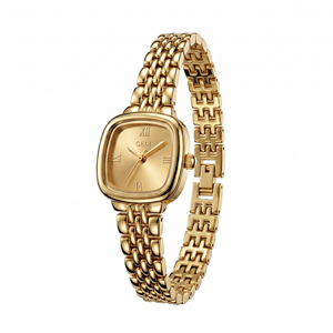 Light Luxury Small Square Gold <b>Watch</b> Women's Roman Numerals Steel Band Quartz <b>Watch</b> - Product Image 5