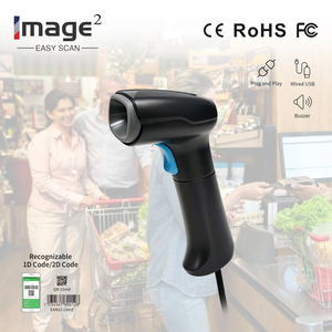 Escáner de Código de Barras Inalámbrico Portátil, Lector de Códigos QR de 1D y 2D, <span class=keywords><strong>PS</strong></span>/2, Económico, Duradero, 32 bits, Velocidad de Escaneo >3m/s, para Tiendas Minoristas - Product Image 1