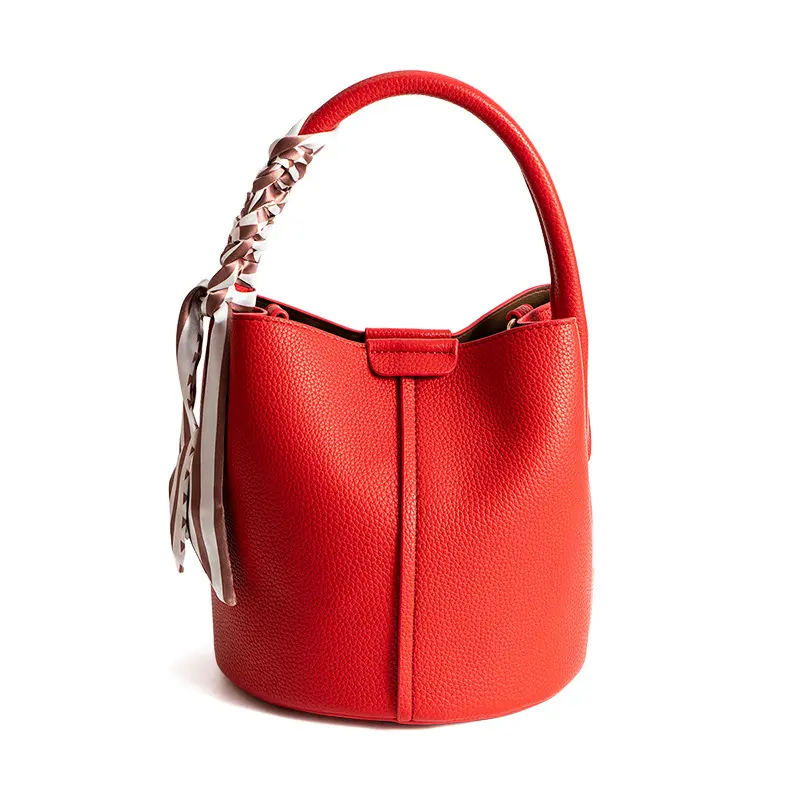 Large capacity ladies hand bag 2023 new high end designer Red bride wedding handbag Women bucket bag in stock