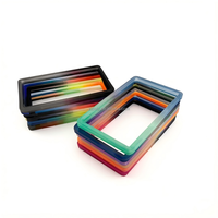 Étuis Souples Holographiques Multicolores en TPU Anti-RFID Imprimés par Sérigraphie pour Cartes de Crédit et Passeports, Style Tendance 35pt
