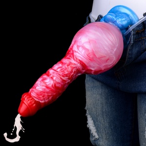 Latest Realistic Animal Inflatable Squirting <b>Dildo</b> Fantasy Ejaculating Penis Big Knot <b>Dildo</b> Butt Plug Anal Sex Toy for Women Men - Product Image 4