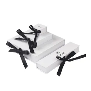 럭셔리 유럽 여성 흰색 선물 상자 반지 보석 상자 포장 고객 로고