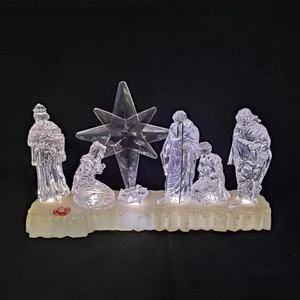 Scène <span class=keywords><strong>de</strong></span> la Nativité miniature 7 SculpturesTable Decor <span class=keywords><strong>Mini</strong></span> Nativité Set Figurines <span class=keywords><strong>de</strong></span> <span class=keywords><strong>Noël</strong></span> avec lumières LED - Product Image 1