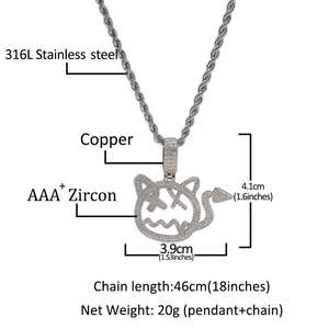 UWIN Iced Out Little <span class=keywords><strong>Devil</strong></span> Ciondolo HIP HOP CZ Mostro Fantasma di Fascino Dei Monili di Bling Bling Carino Regalo per le Donne Degli Uomini - Product Image 6