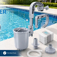 Écumeur de piscine ABS 58233 avec filtre propre, flotteur de surface de piscine et extracteur de débris pour piscine