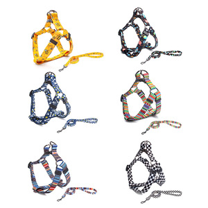 Harnais et laisse pour chien, en polyester, pour chiens de petite et moyenne taille, pour la promenade et l'entraînement en extérieur - Product Image 2