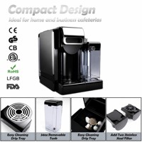 Machine à expresso multifonction avec mousseur à lait automatique, cafetière à latte et cappuccino à une touche
