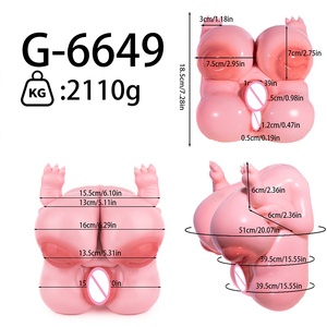Muñeca sexual de silicona con pechos grandes y trasero, masturbador con doble orificio, textura apretada, canal para pene masculino, vagina de bolsillo para placer. - Product Image 6
