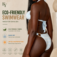 Nouveau maillot de bain bikini pour femme, personnalisable, élégant, imprimé aux couleurs vives, style dos nu et plissé