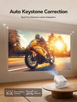 Proyector Portátil Pico LED 4K 2026 con Corrección Trapezoidal Automática, Android 12, Sonido HIFI ESTÉREO, WiFi 5G, Enfoque Eléctrico, Tiro Corto - para Estudiantes
