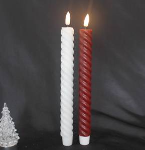 เทียนแท่งไฟ LED สีขาวอบอุ่น2ชิ้น/เซ็ต H 25 cm - Product Image 5