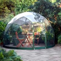 Igloo de jardin transparent personnalisable à auvent dôme géodésique serre claire pour les repas en plein air pour les tentes de salons professionnels