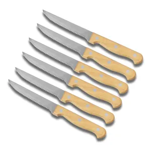 Homsense fornitore all'ingrosso vendita calda fabbriche di coltelli da cucina Set di coltelli in acciaio inossidabile Set di coltelli da bistecca
