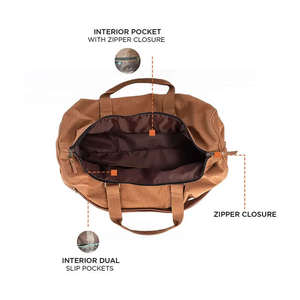 Sac de voyage en toile spacieux avec poignées renforcées pour les <span class=keywords><strong>week</strong></span>-ends, les voyages en cabine et les déplacements quotidiens, sac utilitaire léger - Product Image 5