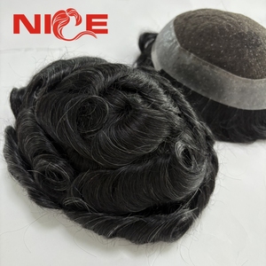 ฐานลูกไม้สวิสอย่างดี <span class=keywords><strong>ผม</strong></span>แท้แบบธรรมชาติ ลอนคลื่น  ฐาน PU บาง  ระบบ<span class=keywords><strong>ผม</strong></span>สำหรับผู้ชาย  ทูเป้ชาย - Product Image 1