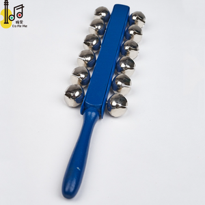 Giocattoli per strumenti musicali giocattoli per la prima educazione regali piccoli campanelli natalizi in legno Jingle bells a mano - Product Image 3