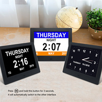 Marco de Fotos Digital con Reloj WiFi de 8 Pulgadas, Pronóstico del Tiempo, Memoria y Sensor de Movimiento, Pedido al por Mayor