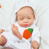 16 Zoll LOULOU Vollsilikon-Baby-Reborn-Puppe, Neugeborenes Bebe, Mikro-Vorfrühchen, Waschbar, Lebensecht, Kunstvolle Kreation, Reborn-Puppen