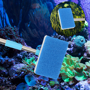 Brosse de nettoyage double face à long manche réglable à 180° pour <span class=keywords><strong>aquarium</strong></span>, réservoir de poissons, <span class=keywords><strong>vitre</strong></span>, <span class=keywords><strong>algues</strong></span>, éponge - Product Image 4