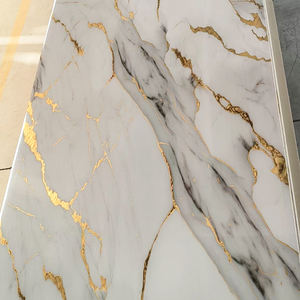 Modernes wasserdichtes UV-Wand paneel aus Stein 3D Losa De Marmol De Pvc Para Decora cion Interieur De Alto Brillo De 1220X2440mm - Product Image 1